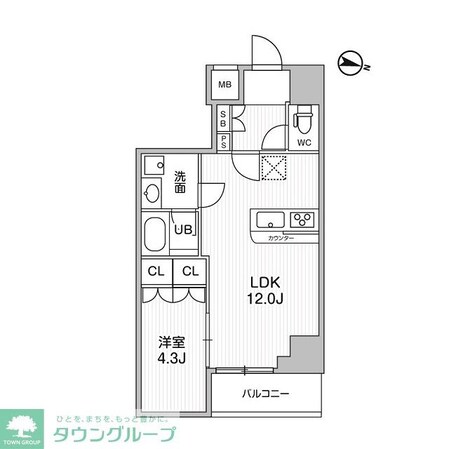 コンフォリア・リヴ千住の物件間取画像